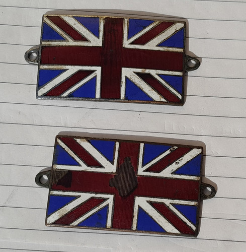 Union jack enamel badges - enamel,