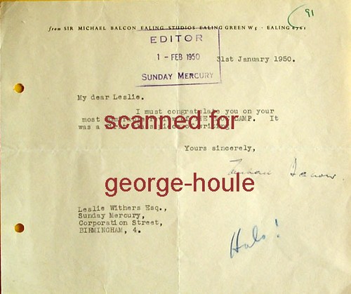 Michael balcon signed the - balcon,