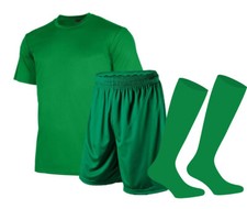 Football Kit Soccer Kit Short Sleeve Adult (Shirt, Short & Socks) Green Colour