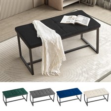 Velvet Padded Ottoman Stool