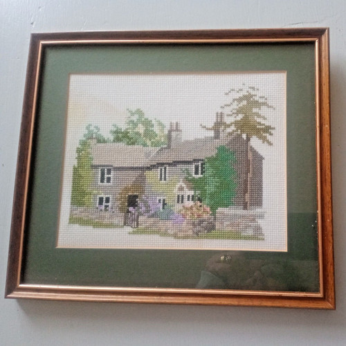 Vintge embroidery picture - embroidery,