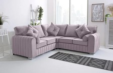 2C2 Corner Sofa with Extra Cushions – Modern Fabric Sectional Couch