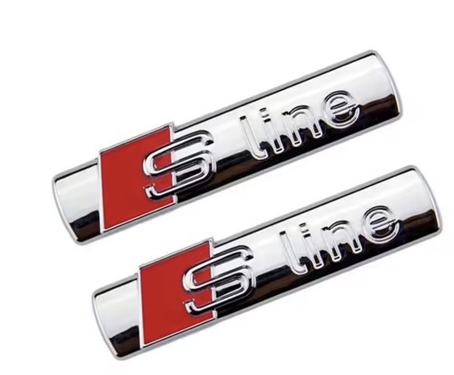 Audi line 2pcs metal logo - metal,