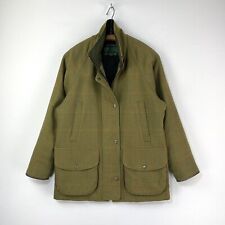 Hidepark Tweed Field Coat Womens 12 Green Check Wool Country Shooting Jacket
