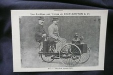 Dion-Bouton  early car printed Postcard no.5 Steam Tricycle 1886