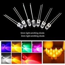 3mm 5mm Flickering LED Red Yellow Water Clear Lens Candle flicker LED Diode 50PC