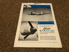 AC61 ADVERT 11X8 THE BRISTOL AEROPLANE CO LTD. HANDLEY PAGE HASTINGS HERCULES