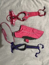 Pink Doggy Bundle 2 X Harness, 1 X Showerproof Coat & Lead