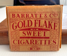 Original Antique c1900-1917 Barratt's Gold Flake Sweet Cigarettes Empty Packet