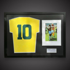 Hand Signed Pele Photo In A