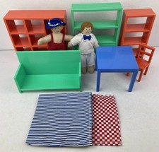 IKEA Dolls House 90s Furniture Bundle X10 Items Toy Shelves Table Sofa & Figures