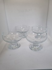 4 Glass Dishes For Dessert or Prawn Cocktail