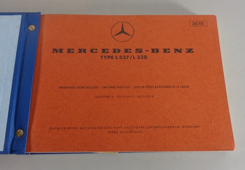 Parts catalog mercedes benz - benz, l