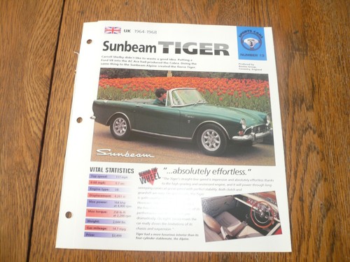 1965 sunbeam tiger mki unique - 1965,