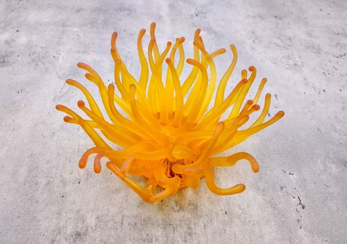 Yellow faux anemone fake - yellow,