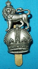 SUPERB 1st ROYAL DEVON YEOMANRY REGIMENT MILITARY CAP BADGE SLIDER FIXING