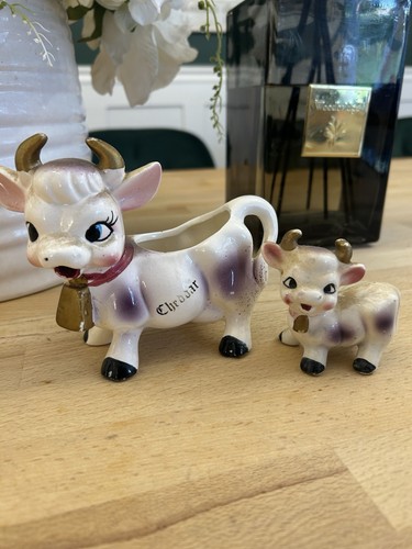 Vintage kitsch ceramic cow - ceramic,