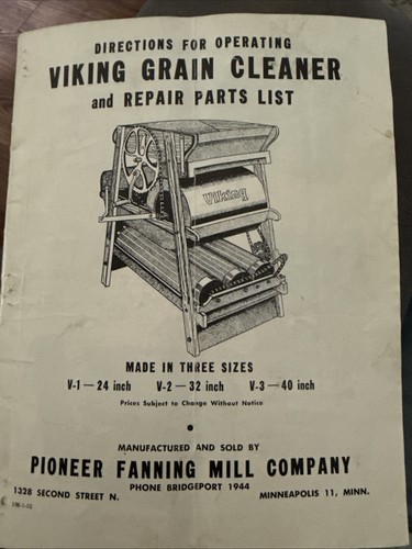 Viking grain cleaner and - viking,