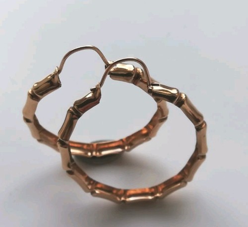 9ct gold bamboo - , large