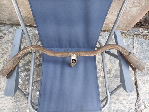 Vintage wood bike handlebar - wood,
