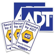 ADT Alarm Sticker Pack Window/Siren/Outdoor in Single or Double-Sided Stickers
