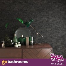 Avi Split Face Tile Wall Black Brick Effect Tile Porcelain Matt 170 x 520