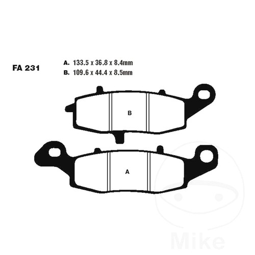 Ebc brake pad semi - pad, v