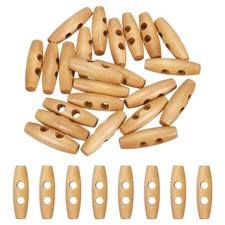 24pcs Wooden Toggle Button