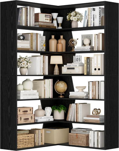 Corner bookcase 190cm tier - bookcase,