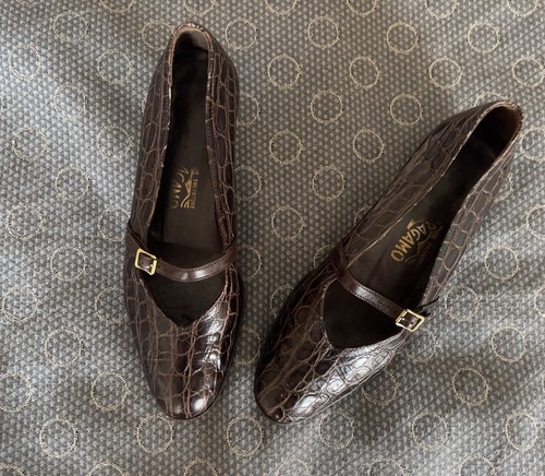 Vtg ferragamo audrey mary - mary, jane