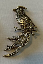 Vintage Gold-tone Bird Brooch
