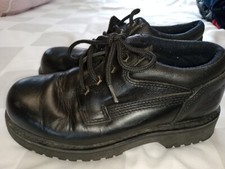 Caterpillar CAT Ladies Steel Toe Cap Leather Shoes Sz4 Lace Up Oil Resistant 