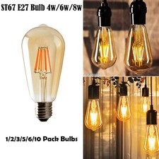 Vintage Filament LED Edison Bulb Dimmable ST64 E27 Decorative Industrial Lights