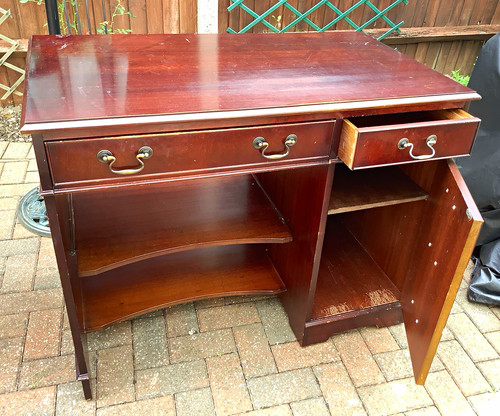 Computer desk dark - dark, wood