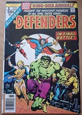Defenders Annual #1 - FN (6.0) - Marvel 1976 - 50 Cents copy - Scarce Annual