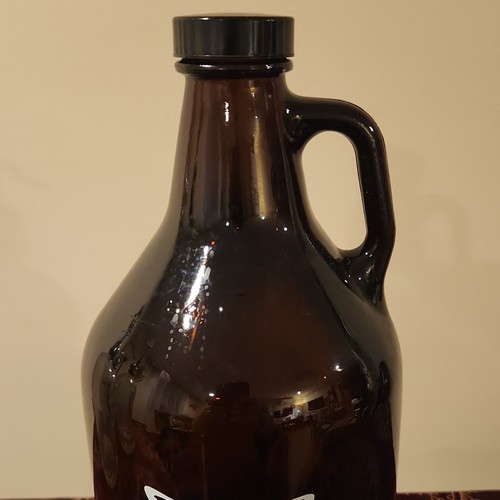 Brown half gallon glass - brown,