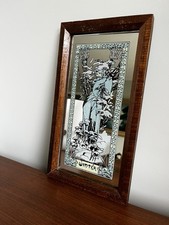 Alphonsa Mucha Lady ‘Winter’ Mirror • Framed • 34cm x 19cm •