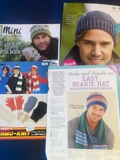4 Knitting Patterns Men's