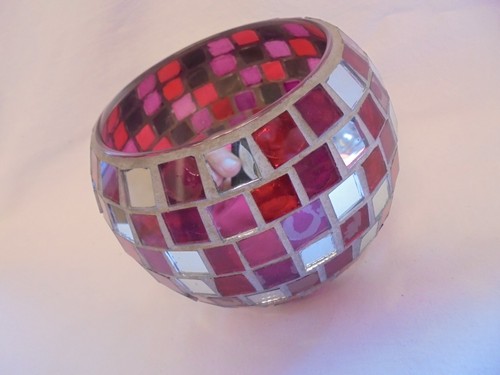Vintage mosaic pink purple - vintage,