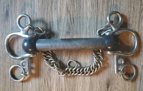 Stainless rubber pelham bit - stainless,