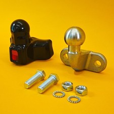 Tow Ball + Cover PVC With Reflector 50mm Tow Hitch Silver Heavy Duty Standard UK