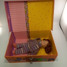 Moulin Roty Doll Nami With Outfit & Storage Trunk Excellent