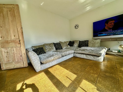 Dfs silver crushed velvet - silver,