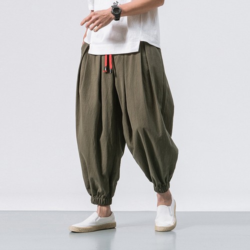 Men harem elasticated - men, waist