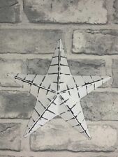 White Metal Wall Hanging Barn