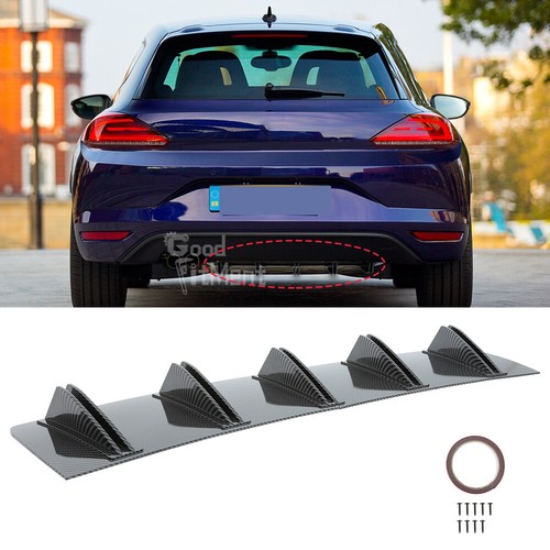 Carbon fiber black rear bumper - black,