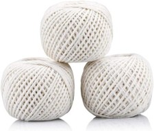 AXXTAN Pack of 3 Cotton String Balls White Strings Twine Rope Household