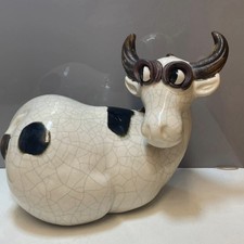 Unusual Pottery Sculpture Bull