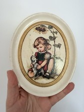 Vintage plaster wall plaque