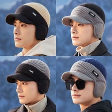 Thickened Dad Hat Dual Tone Ear Protection Baseball Cap  Outdoor Activities